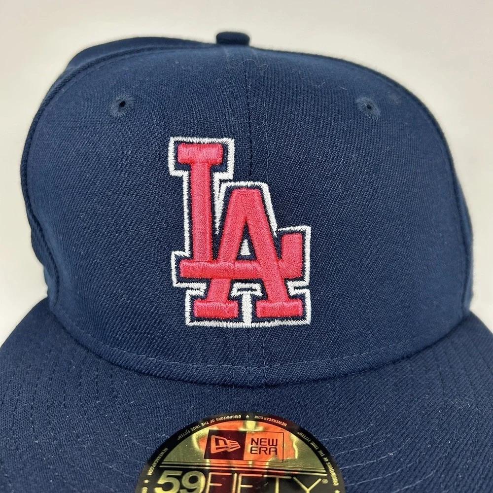 New Era 59FIFTY Dodgers 40th Patch Fitted Hat Sz 7 Lava UV Undervisor Blue NWOT‎